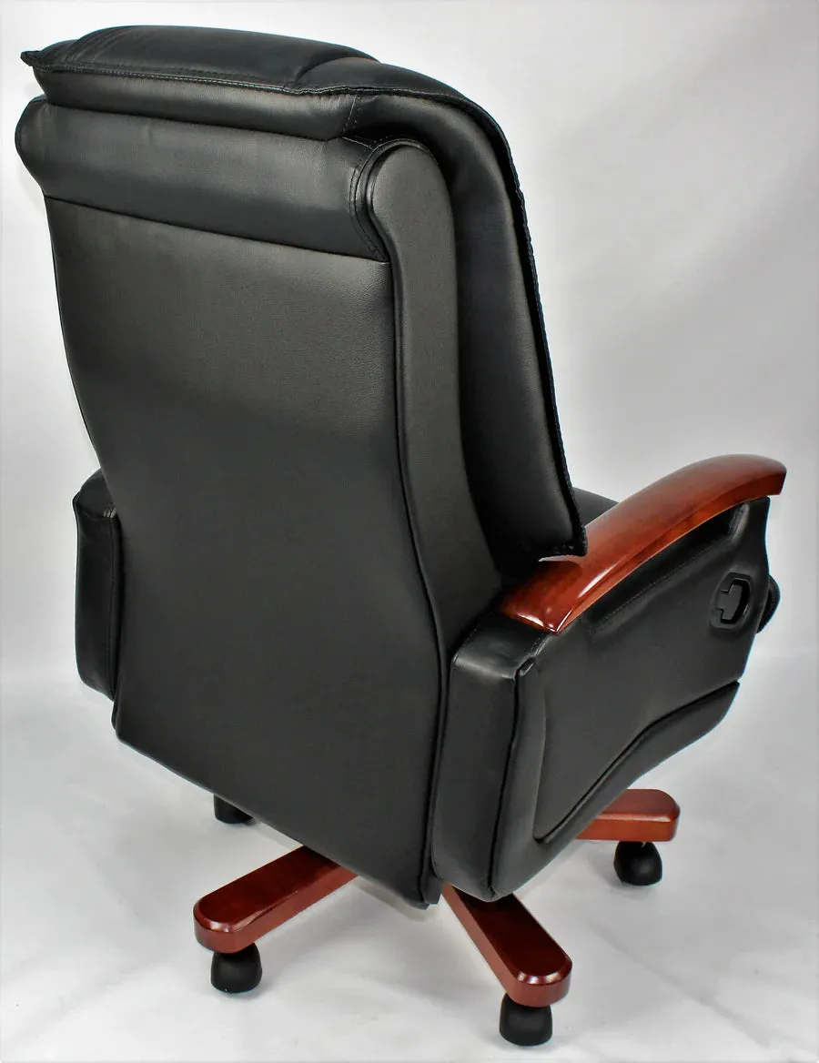 Director Chair for office High-Back Leatherette with Recliner & Adjustable Height and Wooden Base Unique Design Best Quality Chair