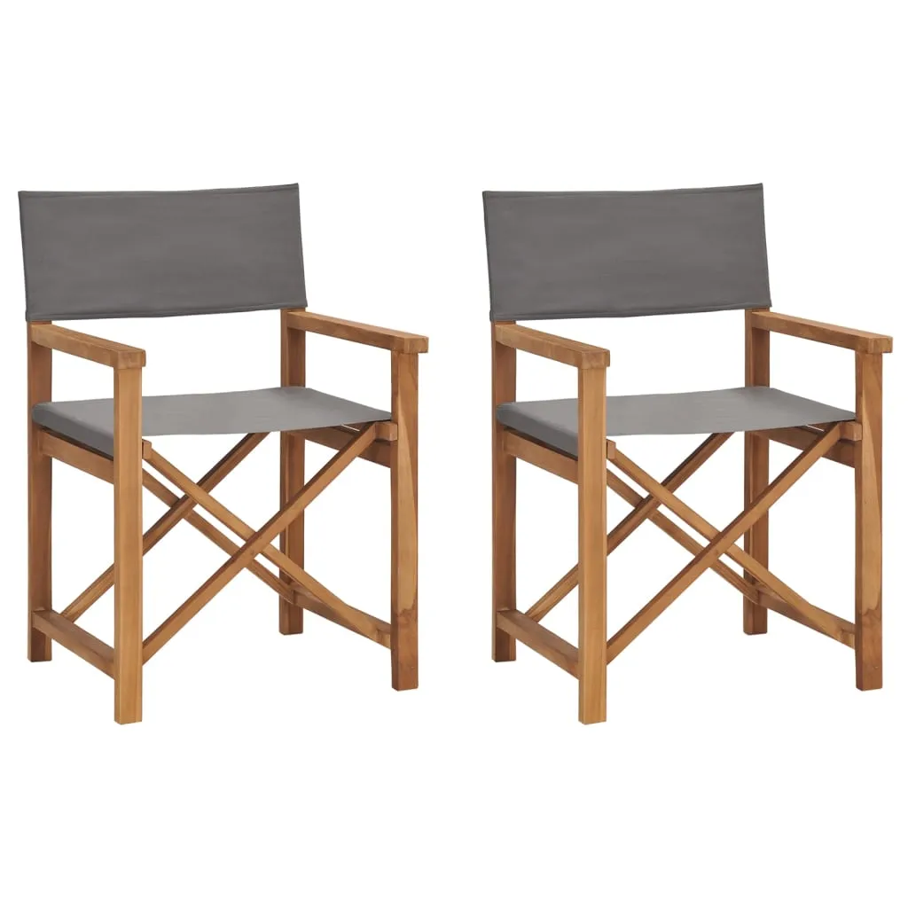 Director's Chair Outdoor Garden Foldable Camping Chair Solid Wood Teak