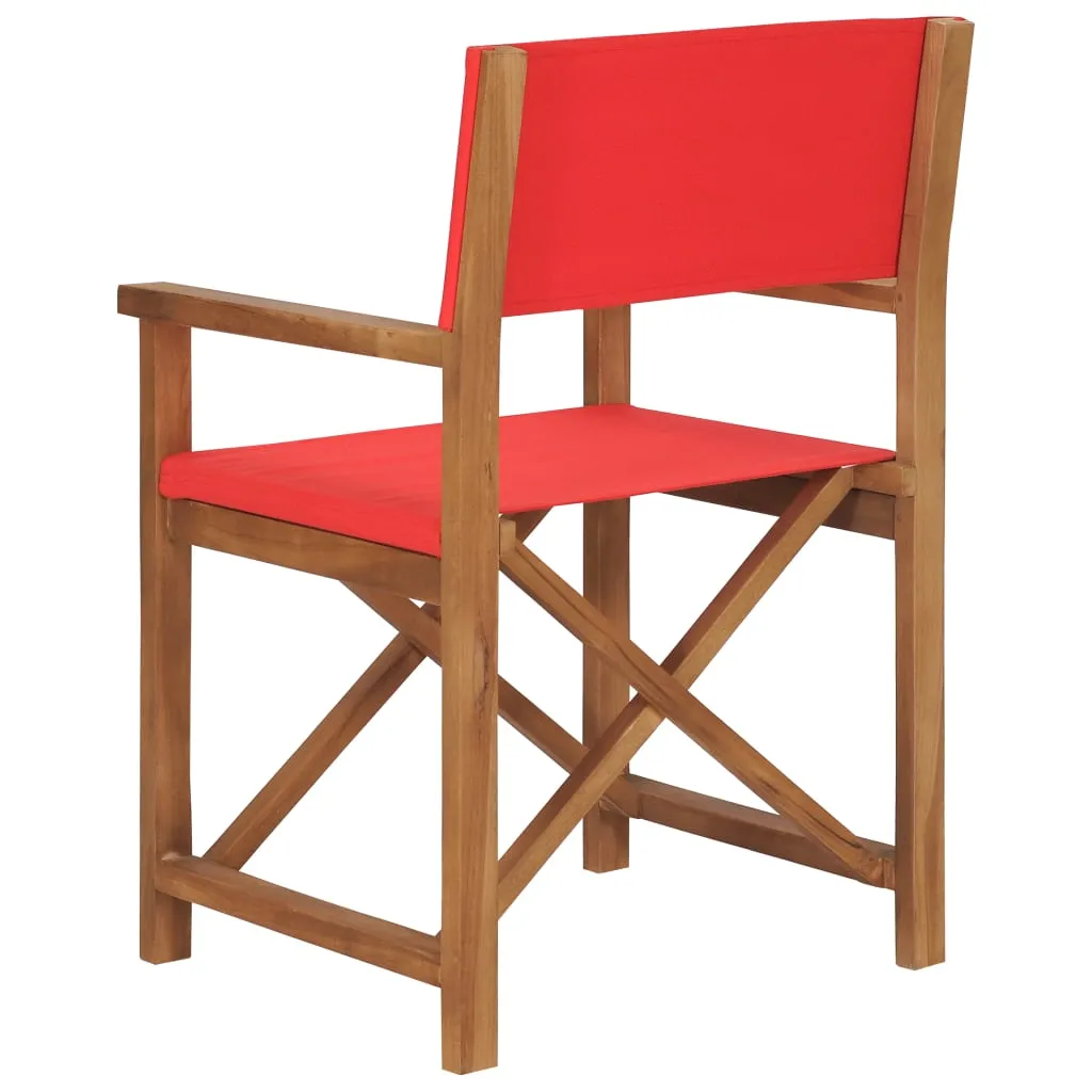 Director's Chair Outdoor Garden Foldable Camping Chair Solid Wood Teak