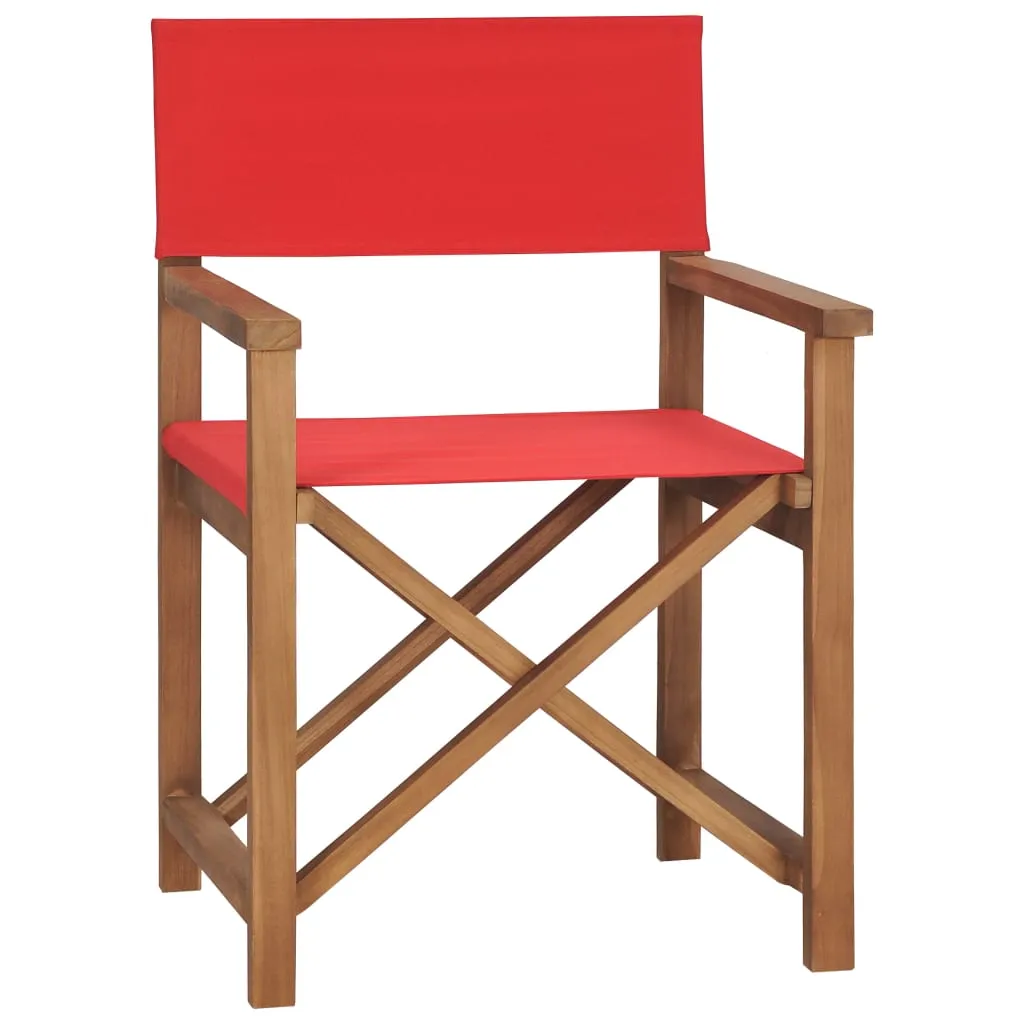 Director's Chair Outdoor Garden Foldable Camping Chair Solid Wood Teak