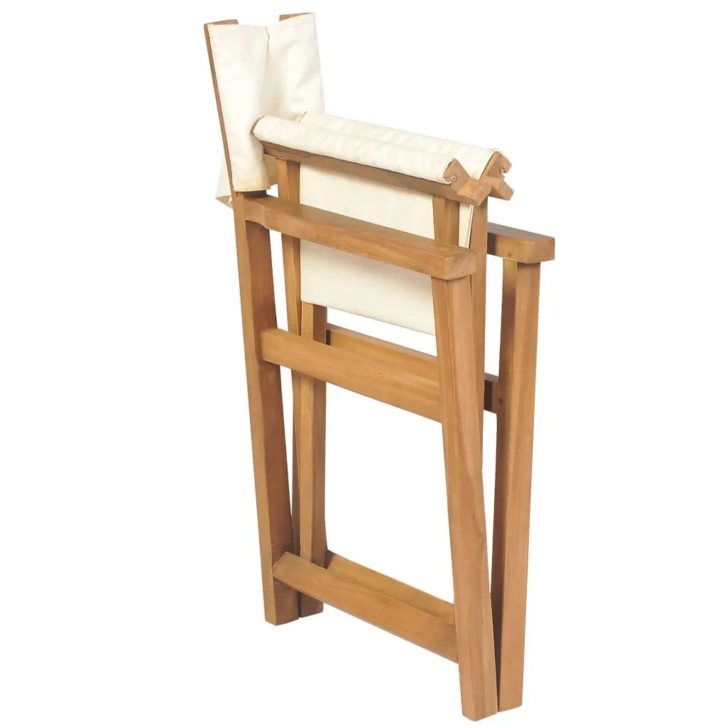 Director's Chair Outdoor Garden Foldable Camping Chair Solid Wood Teak
