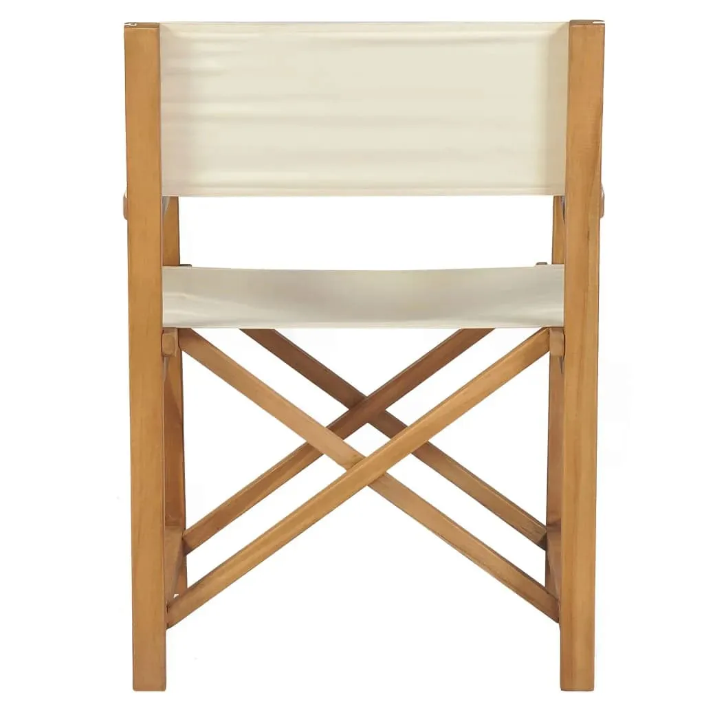 Director's Chair Outdoor Garden Foldable Camping Chair Solid Wood Teak