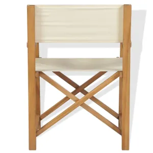 Director's Chair Outdoor Garden Foldable Camping Chair Solid Wood Teak