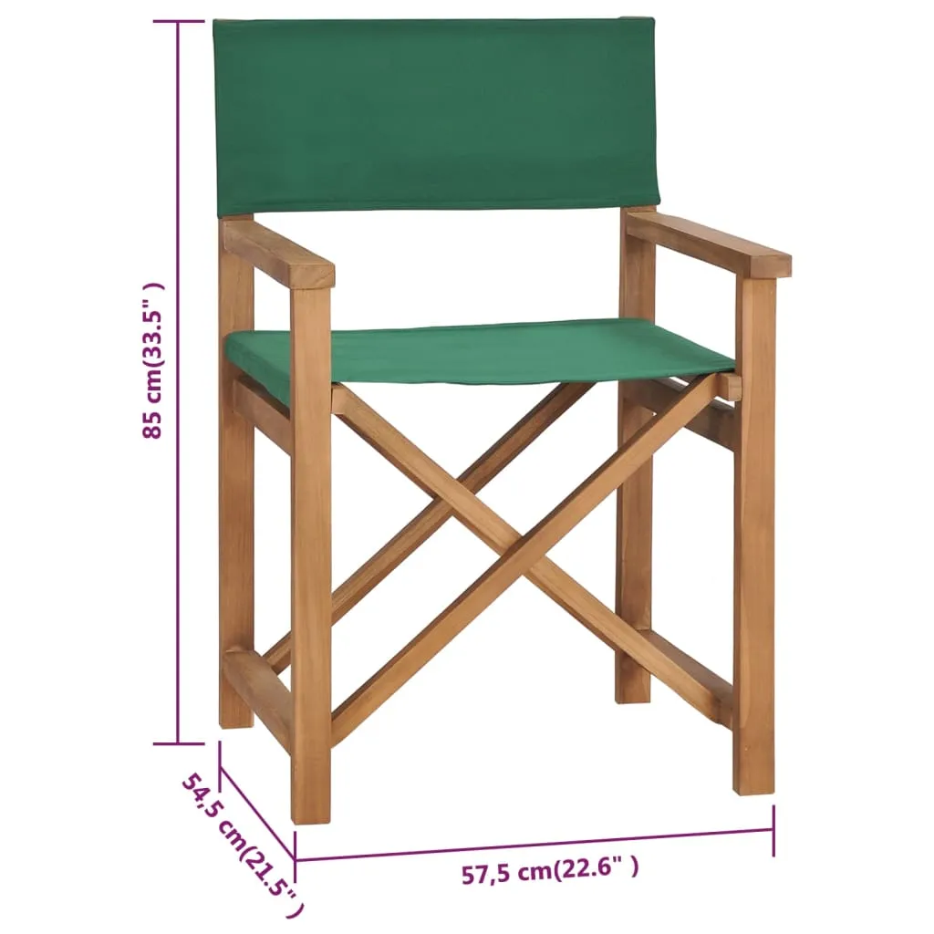 Director's Chair Outdoor Garden Foldable Camping Chair Solid Wood Teak