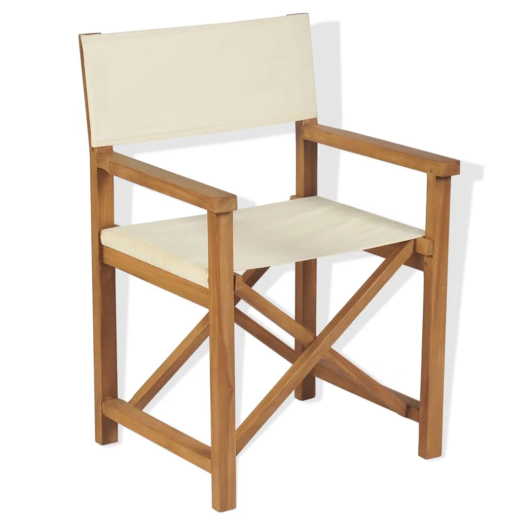 Director's Chair Outdoor Garden Foldable Camping Chair Solid Wood Teak