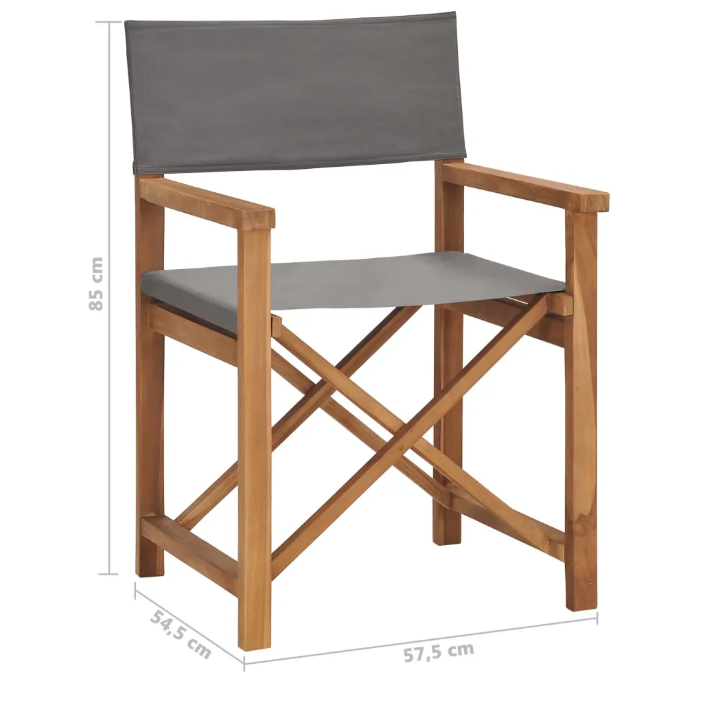 Director's Chair Outdoor Garden Foldable Camping Chair Solid Wood Teak