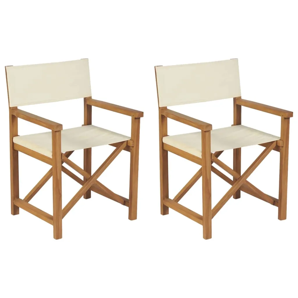 Director's Chair Outdoor Garden Foldable Camping Chair Solid Wood Teak