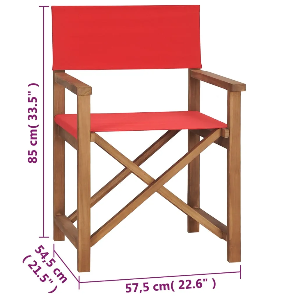 Director's Chair Outdoor Garden Foldable Camping Chair Solid Wood Teak