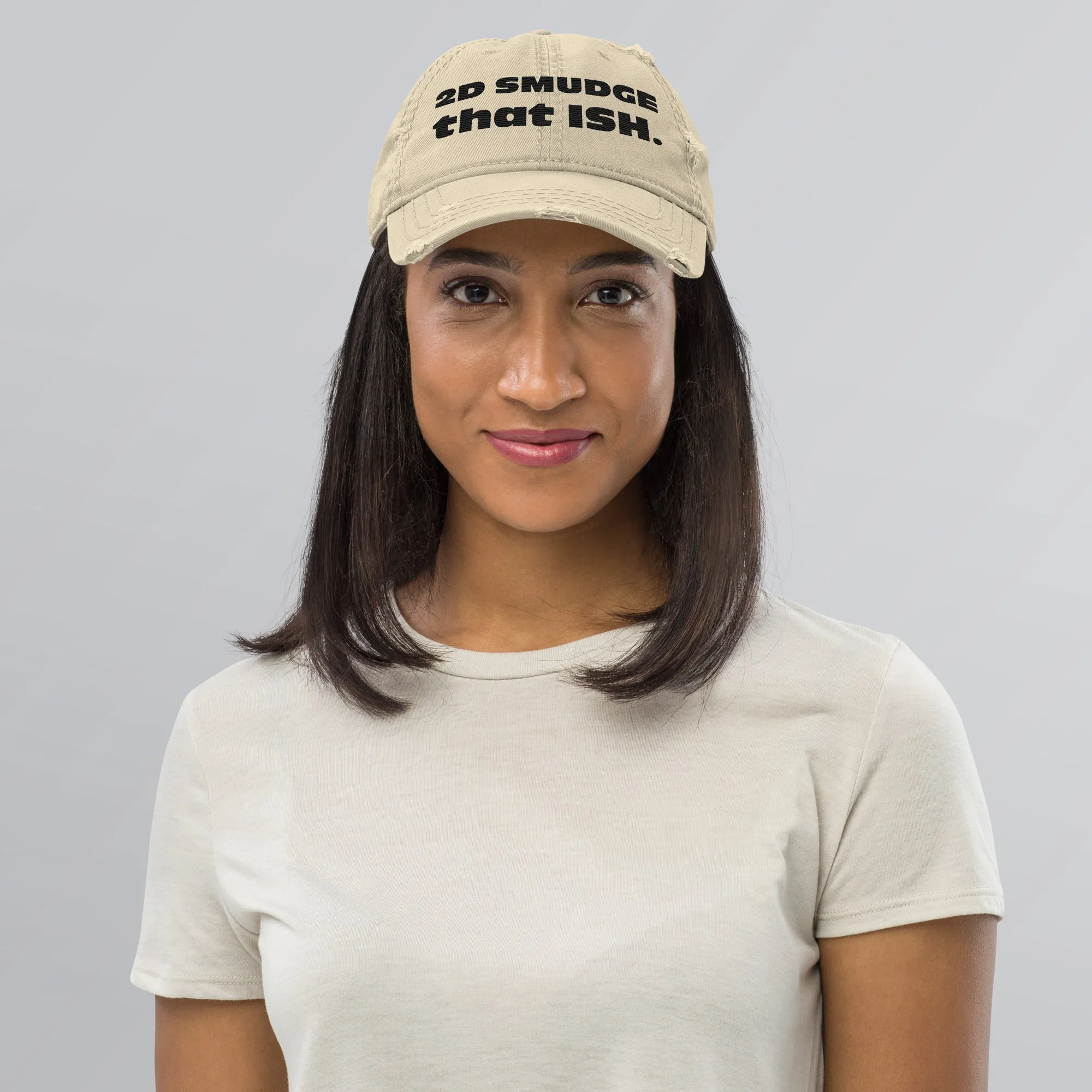 Distressed 2D SMUDGE HAT