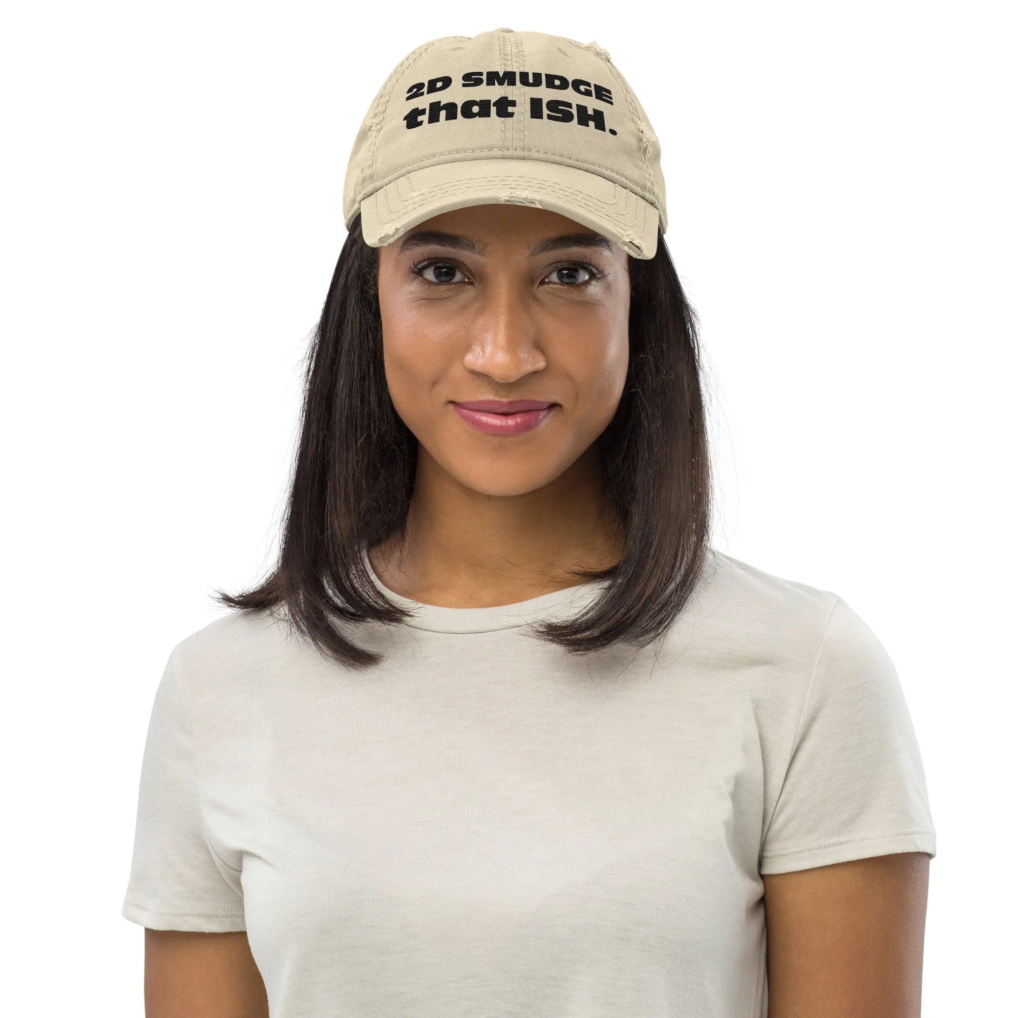 Distressed 2D SMUDGE HAT