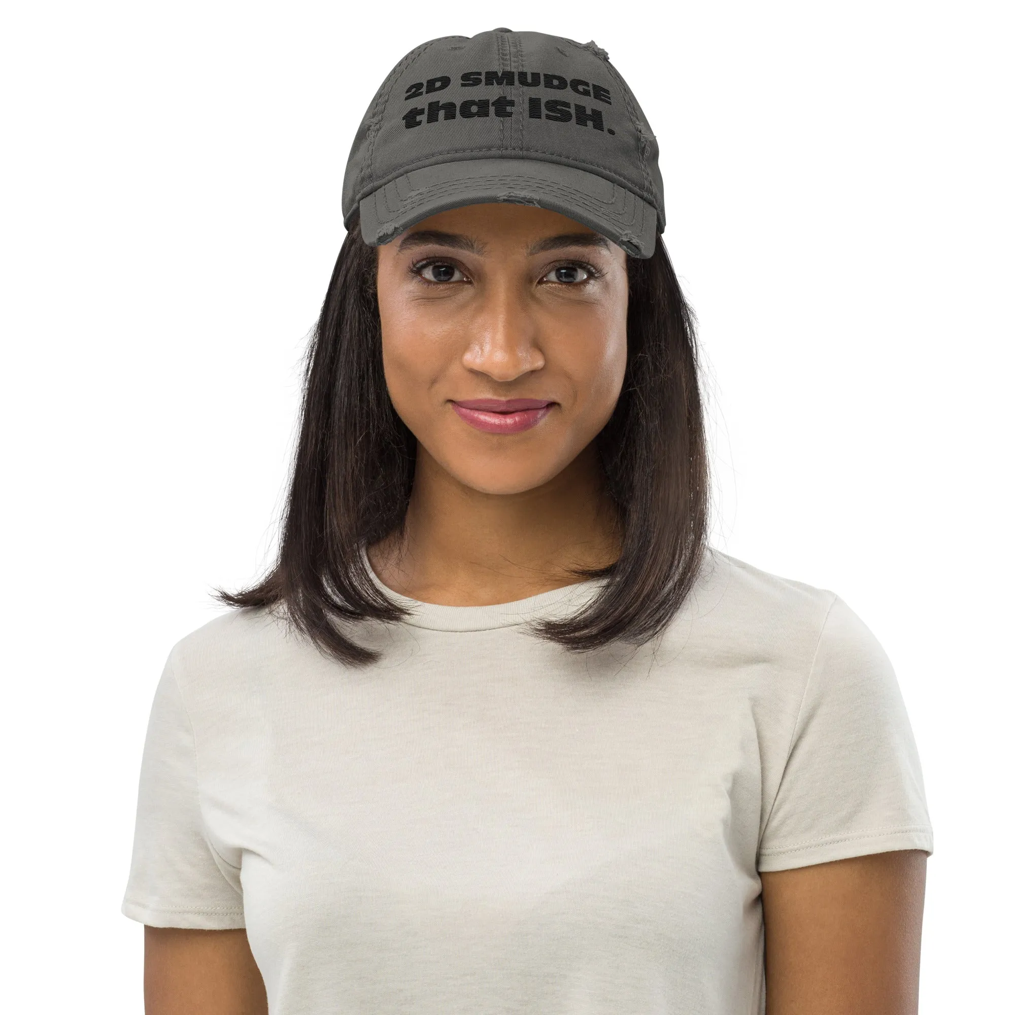 Distressed 2D SMUDGE HAT