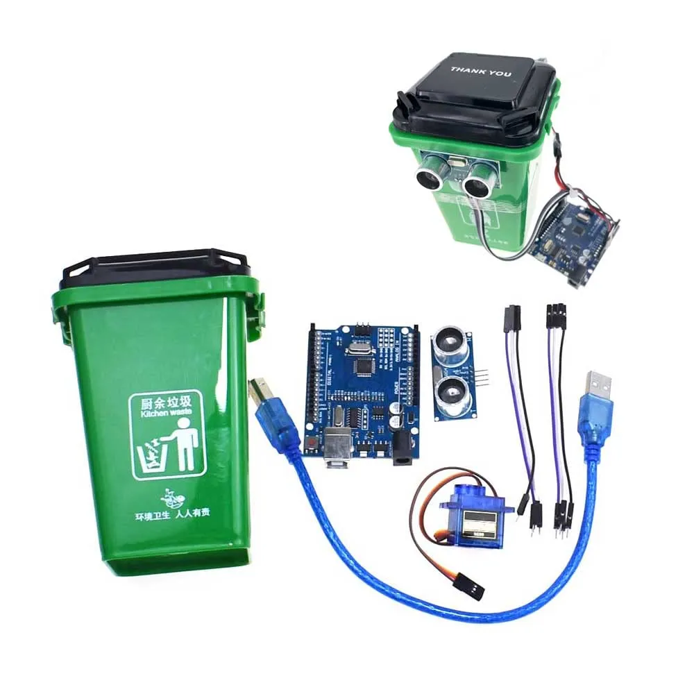 Diy Kit Ultrasonic Automatic trash can Robot diy Kit Education programming
