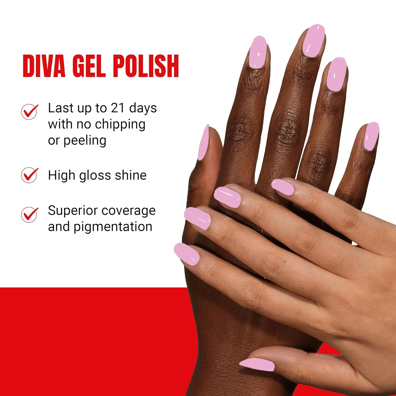DND Diva Gel Polish Set, Soda Poppin Collection, UV/LED Gel Polish and Air Dry Nail Lacquer, Matching Chip-Free Polish Duo, 132 Mauve Token, 0.5 Fl Oz
