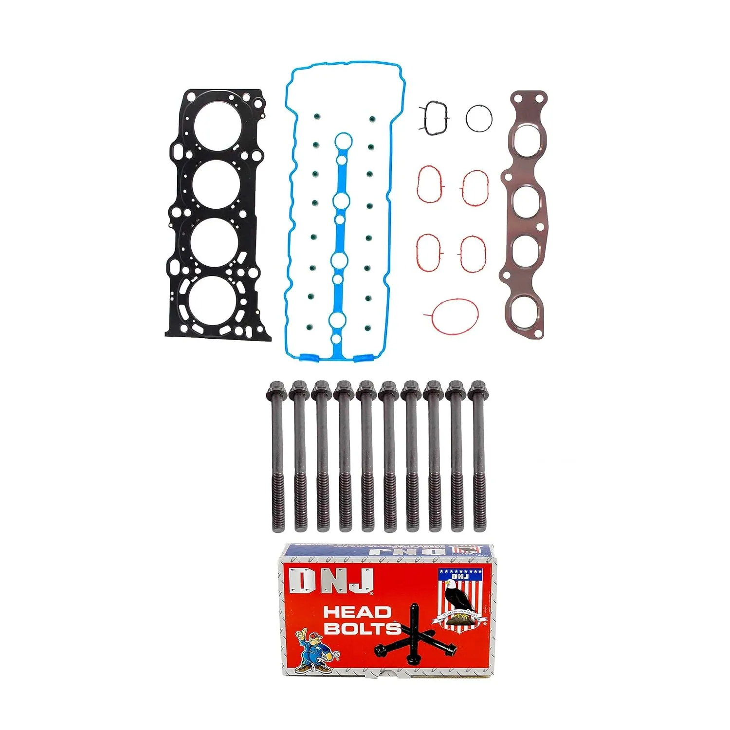 DNJ HGB533 Cylinder Head Gasket Set with Head Bolt Kit for 2010-2013 Suzuki SX4 2.0L L4 16V DOHC 1997cc