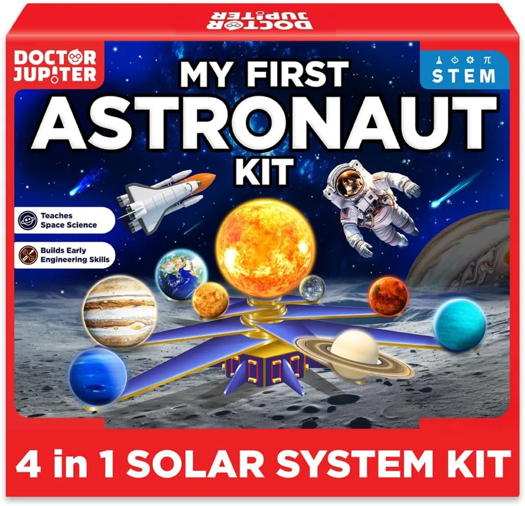 Doctor Jupiter My First Solar System STEM Project, Science Kit for Kids Age 5  | Birthday Gift Ideas for 5-6-7-8-9-10-11-12 Year Old Boys & Girls | Learning & Educational Space Science, Planet Toys