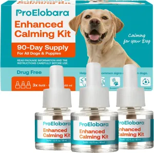 Dog Calming Pheromone Diffuser Refills: Dog Calming Pheromones Diffuser Refills - Reduces Stress & Anxiety Calming Pheromone Diffuser Refill for Dogs - 3 Refills / 90 Day Supply