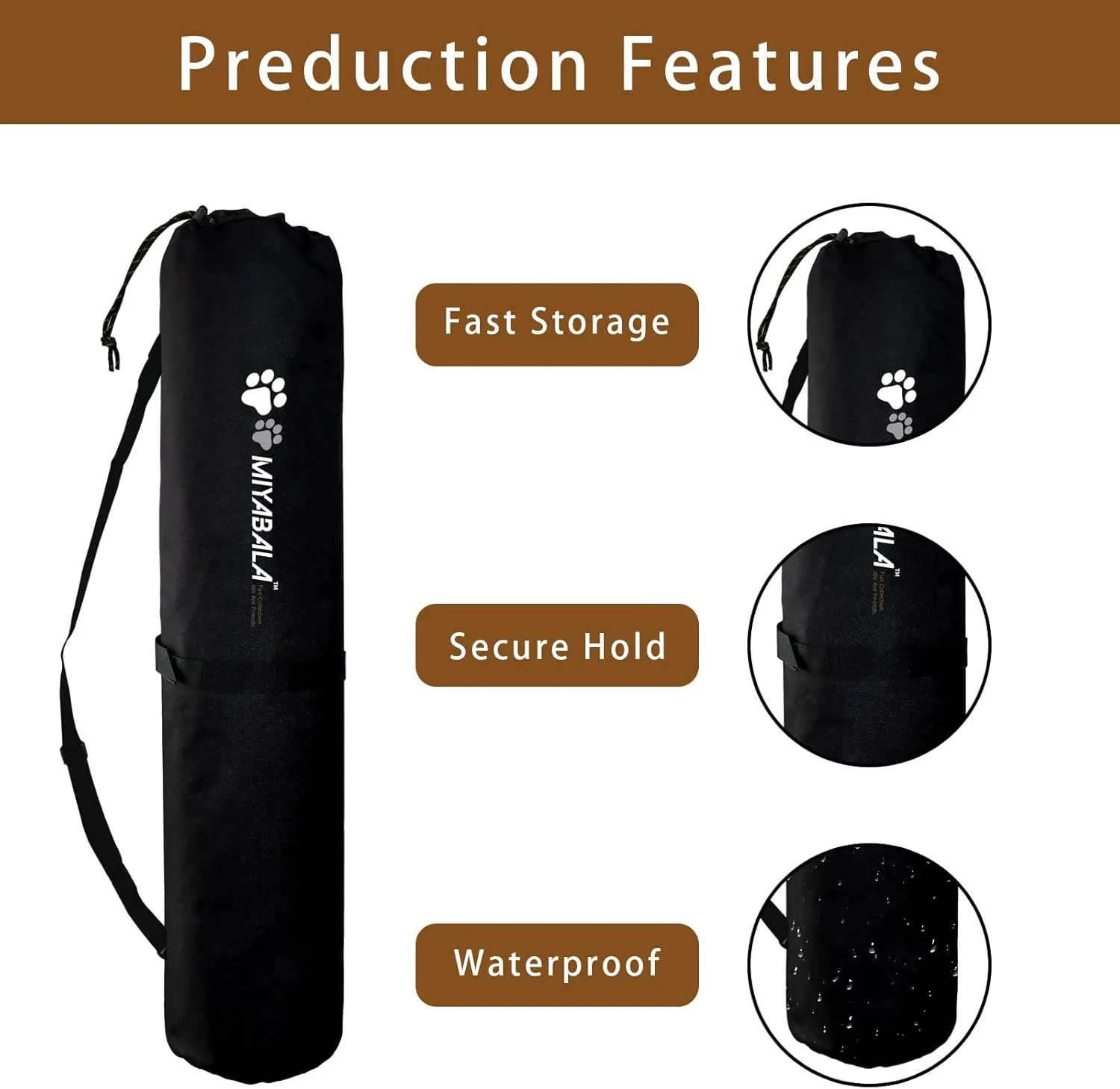 Dog Playpen Stakes Storage Bag, Dog Pen Fence Poles Organizer Bag with Carrying Strap, Suitable for All Dog Pens (32 Inches)…
