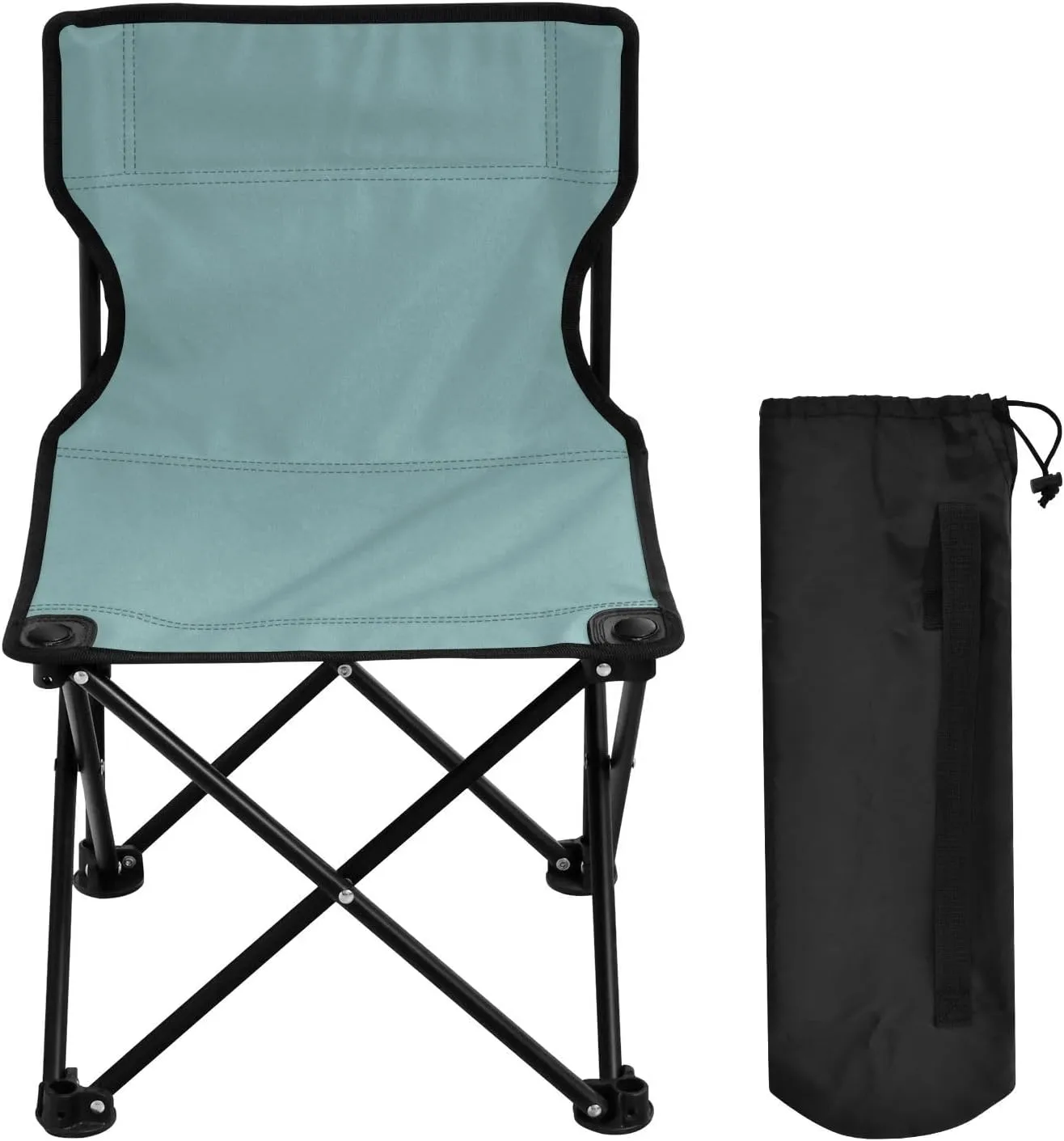 DOMIKING Teal Kids' Portable Camping Chairs for Outdoor Fishing Chair with Carry Bag Folding Chair for Travel Hiking Camping