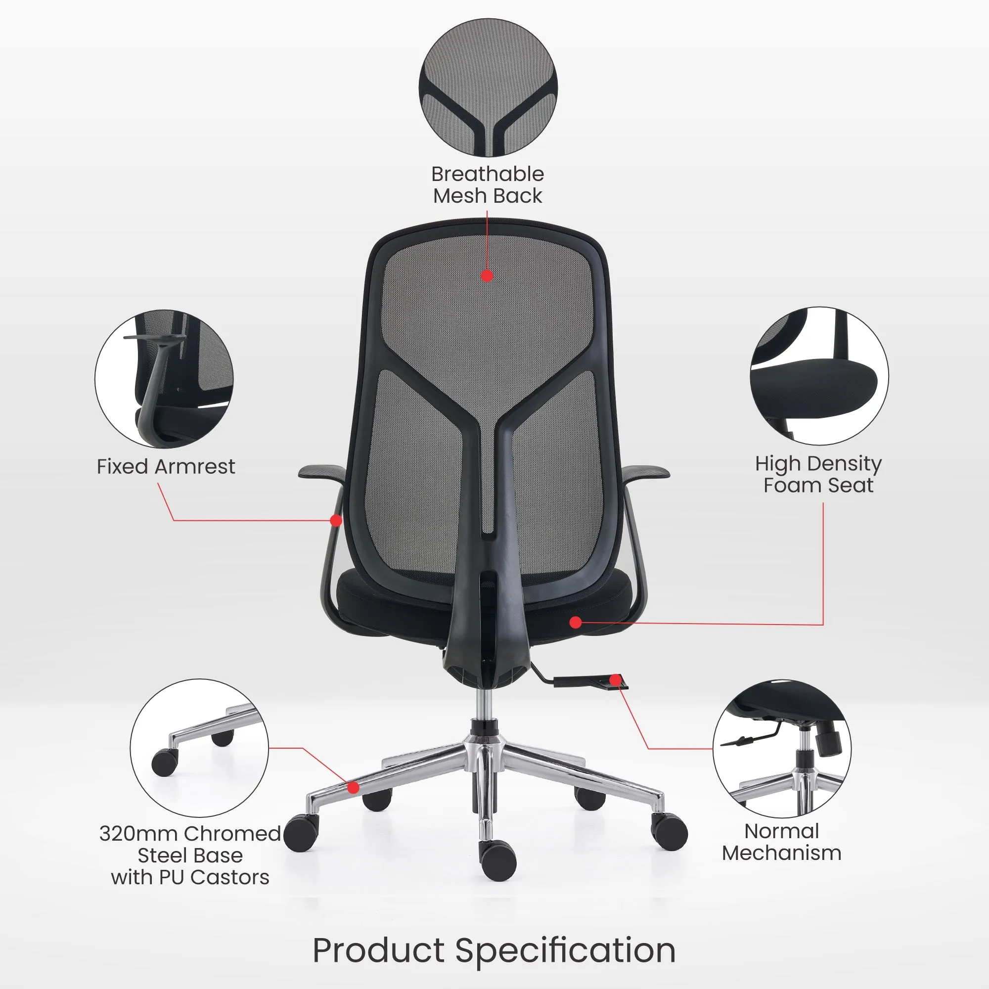Donvale Ergonomic Chair: Work in Comfort and Style