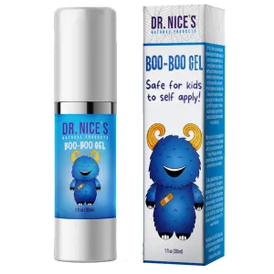 DR. NICE'S Boo-boo Gel for Kids | for Minor Cuts, Bumps and Bruises, Scrapes, Wounds, Chafe, Burns | Topical First-aid Hydrogel (30 ML)