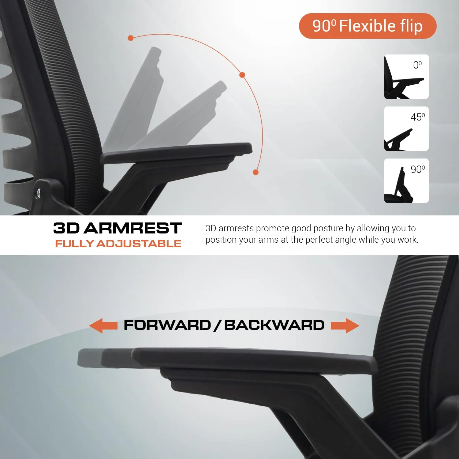 Drogo PrimeComfort Ergonomic Office Chair for Work from Home, Computer Chair with Adjustable Seat Height