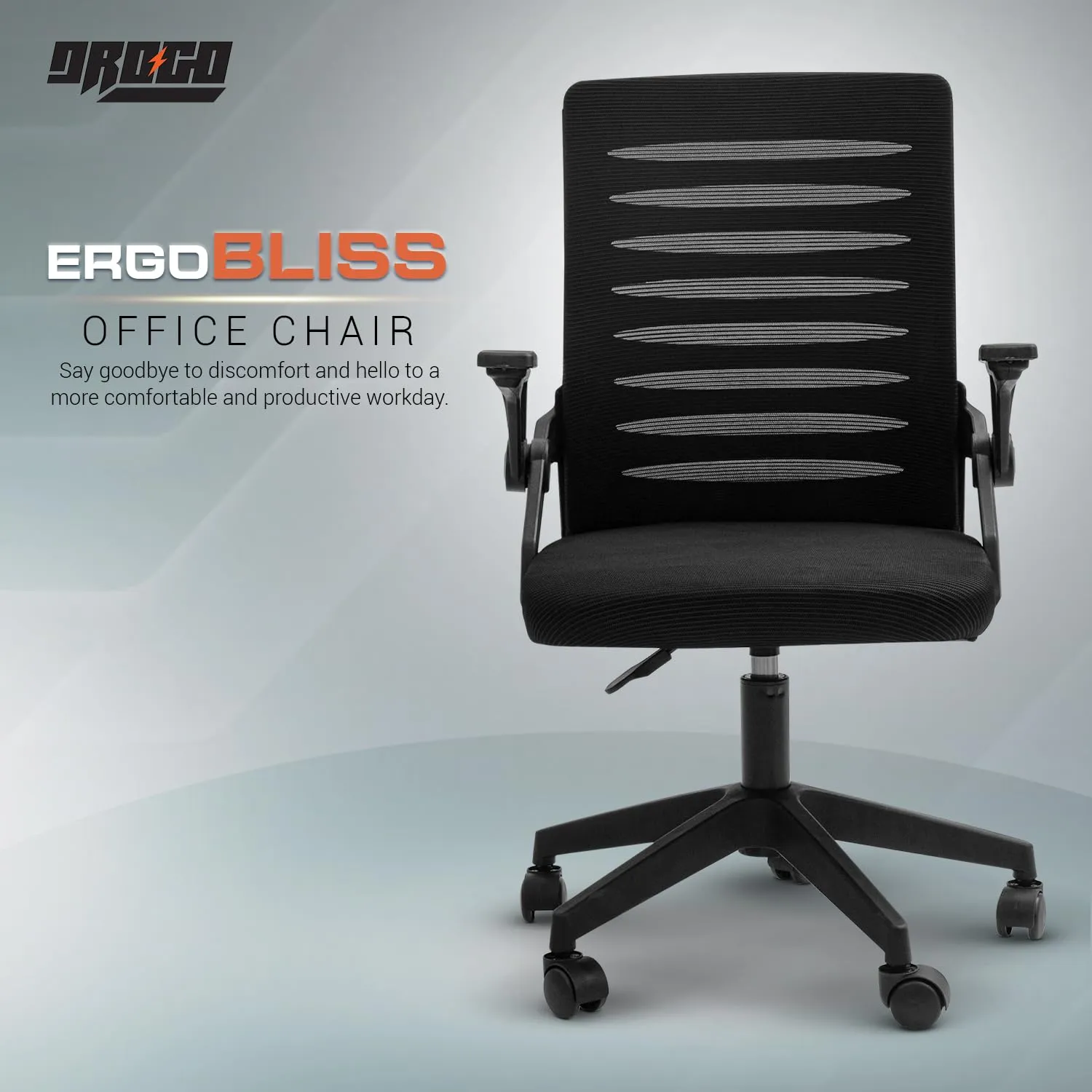Drogo PrimeComfort Ergonomic Office Chair for Work from Home, Computer Chair with Adjustable Seat Height