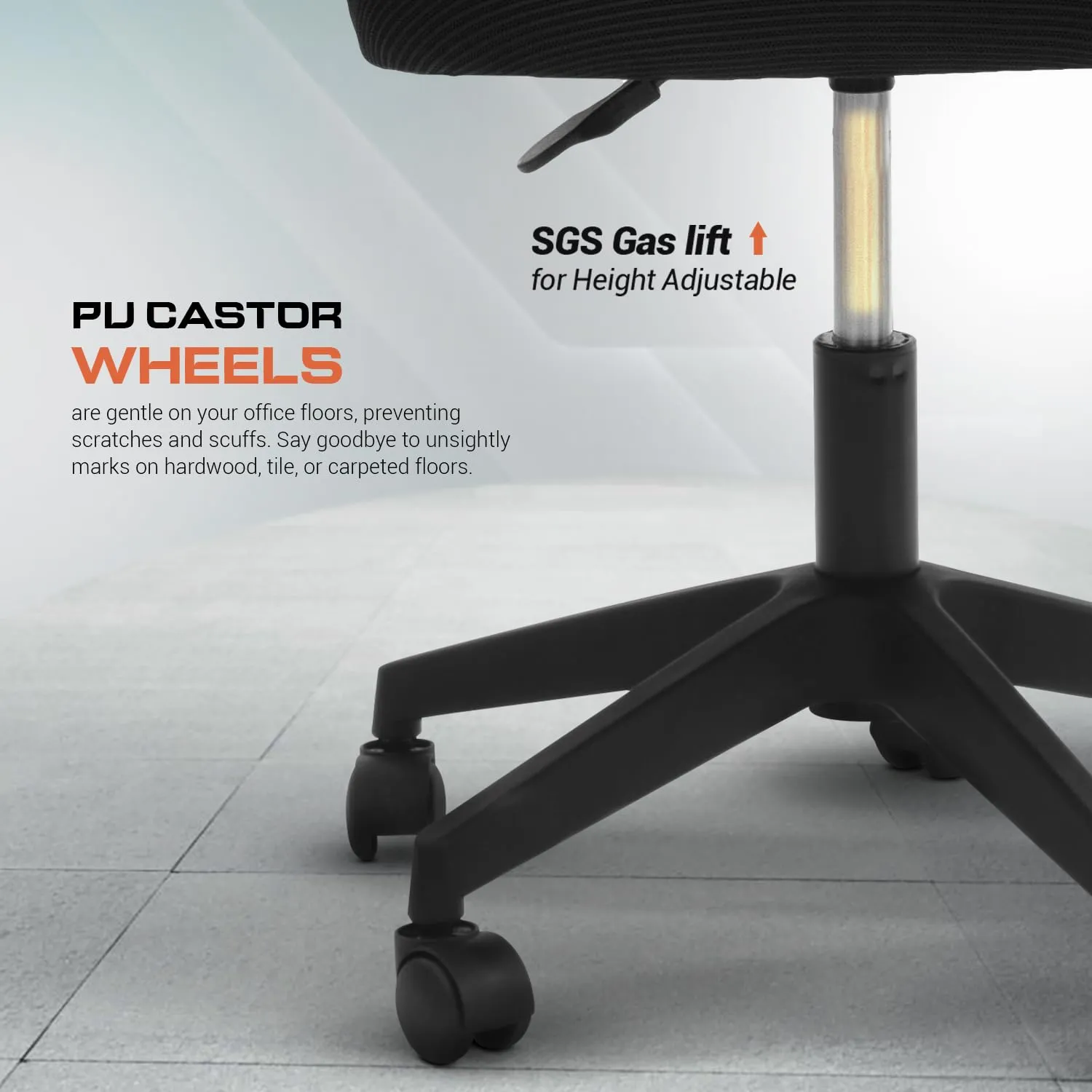 Drogo PrimeComfort Ergonomic Office Chair for Work from Home, Computer Chair with Adjustable Seat Height
