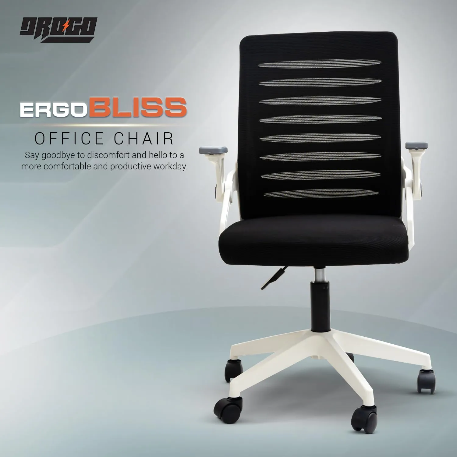 Drogo PrimeComfort Ergonomic Office Chair for Work from Home, Computer Chair with Adjustable Seat Height