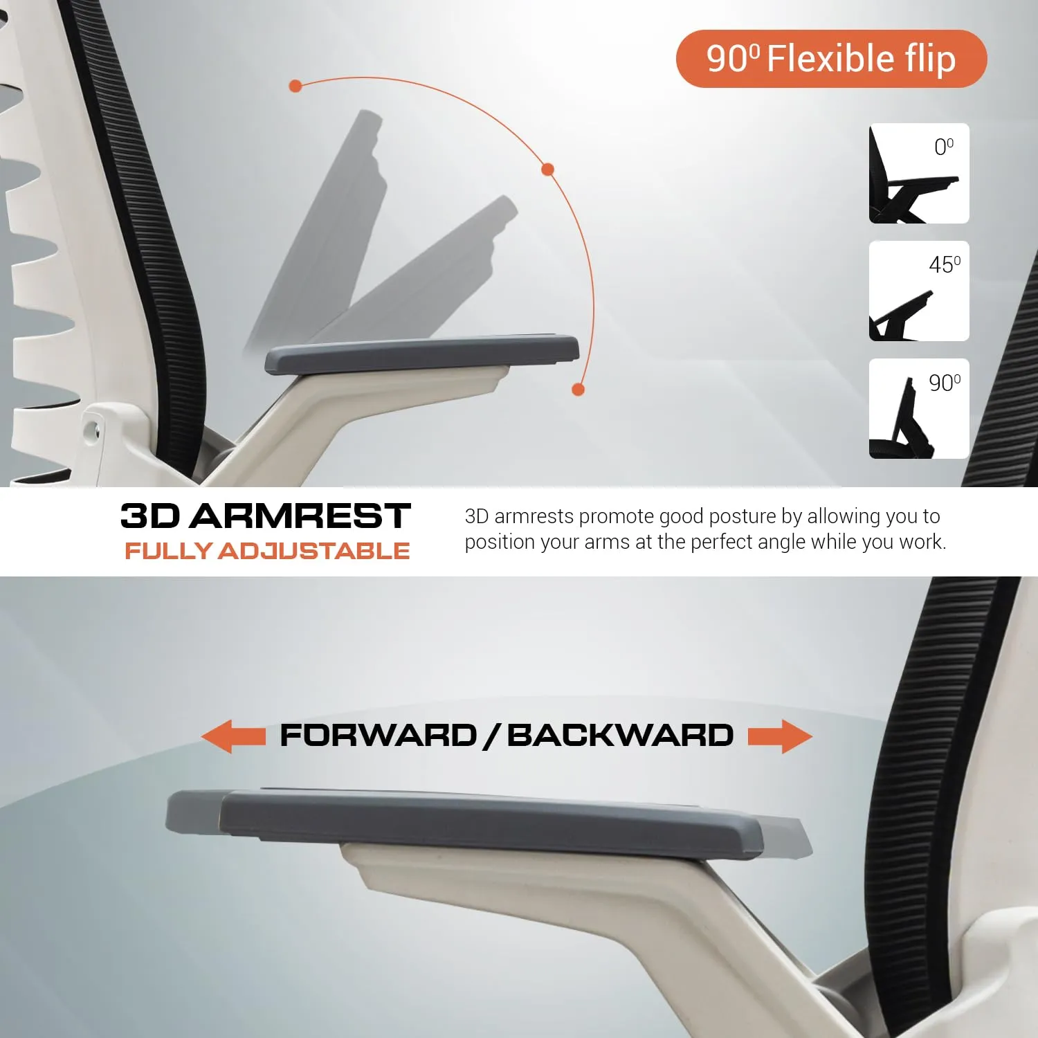 Drogo PrimeComfort Ergonomic Office Chair for Work from Home, Computer Chair with Adjustable Seat Height