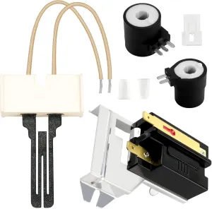 Dryer Repair Kit Contains 279311 Igniter 279834 Gas Valve Coil 338906 Flame Sensor Fit for Kenmore Whirlpool Maytag Gas Dryers
