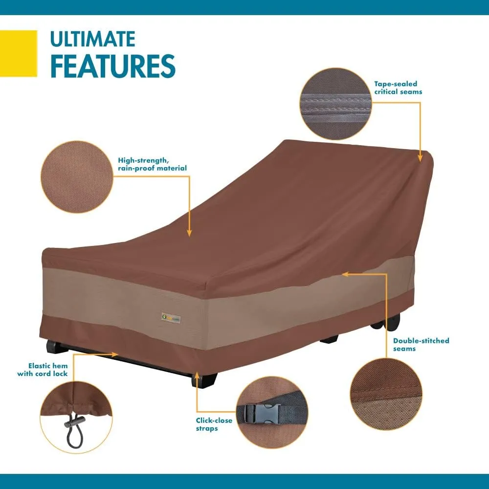 Duck Covers Ultimate Waterproof 86 Inch Patio Chaise Lounge Chair Cover, Patio Furniture Covers