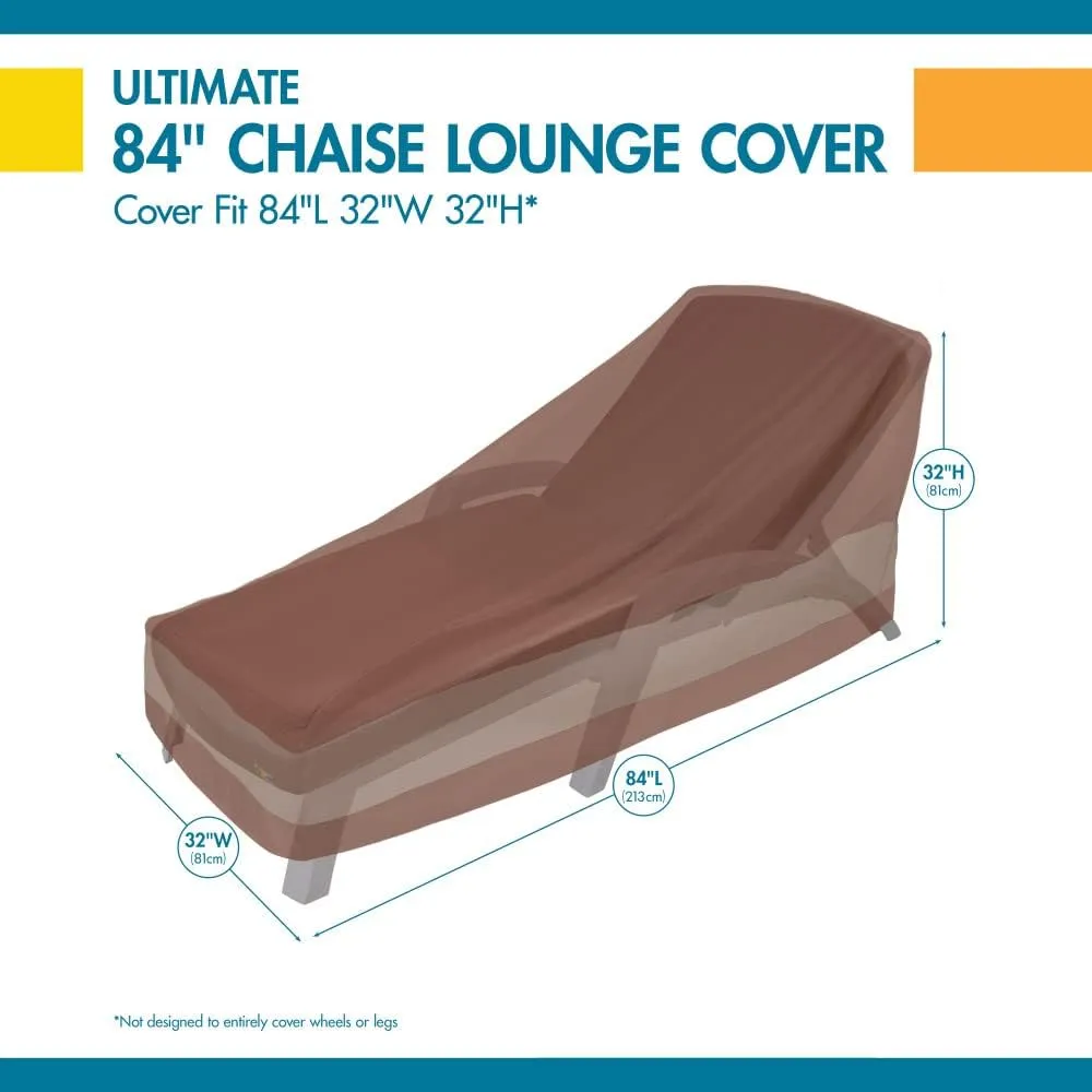 Duck Covers Ultimate Waterproof 86 Inch Patio Chaise Lounge Chair Cover, Patio Furniture Covers
