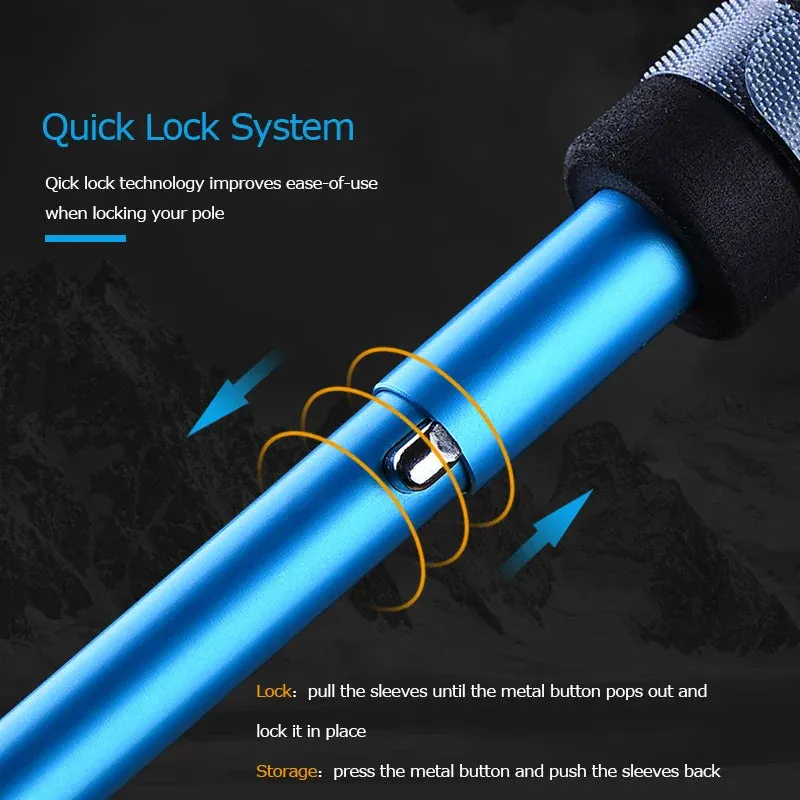 E4201 Lightweight Carbon Fiber Trekking Pole for Hiking & Running
