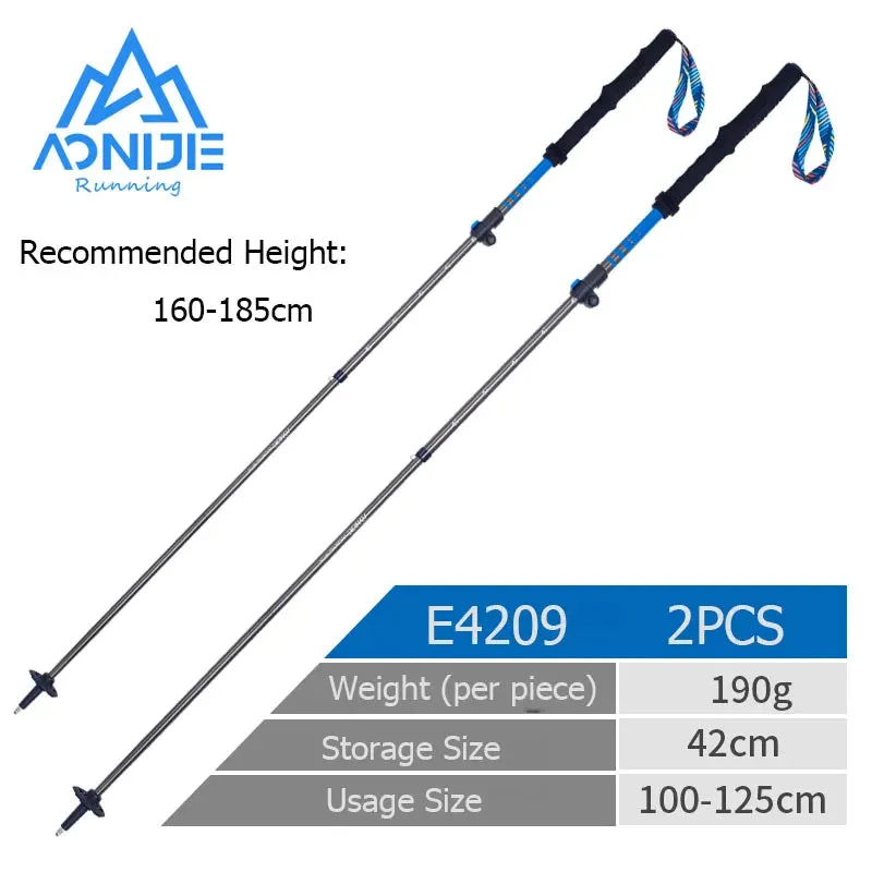 E4201 Lightweight Carbon Fiber Trekking Pole for Hiking & Running