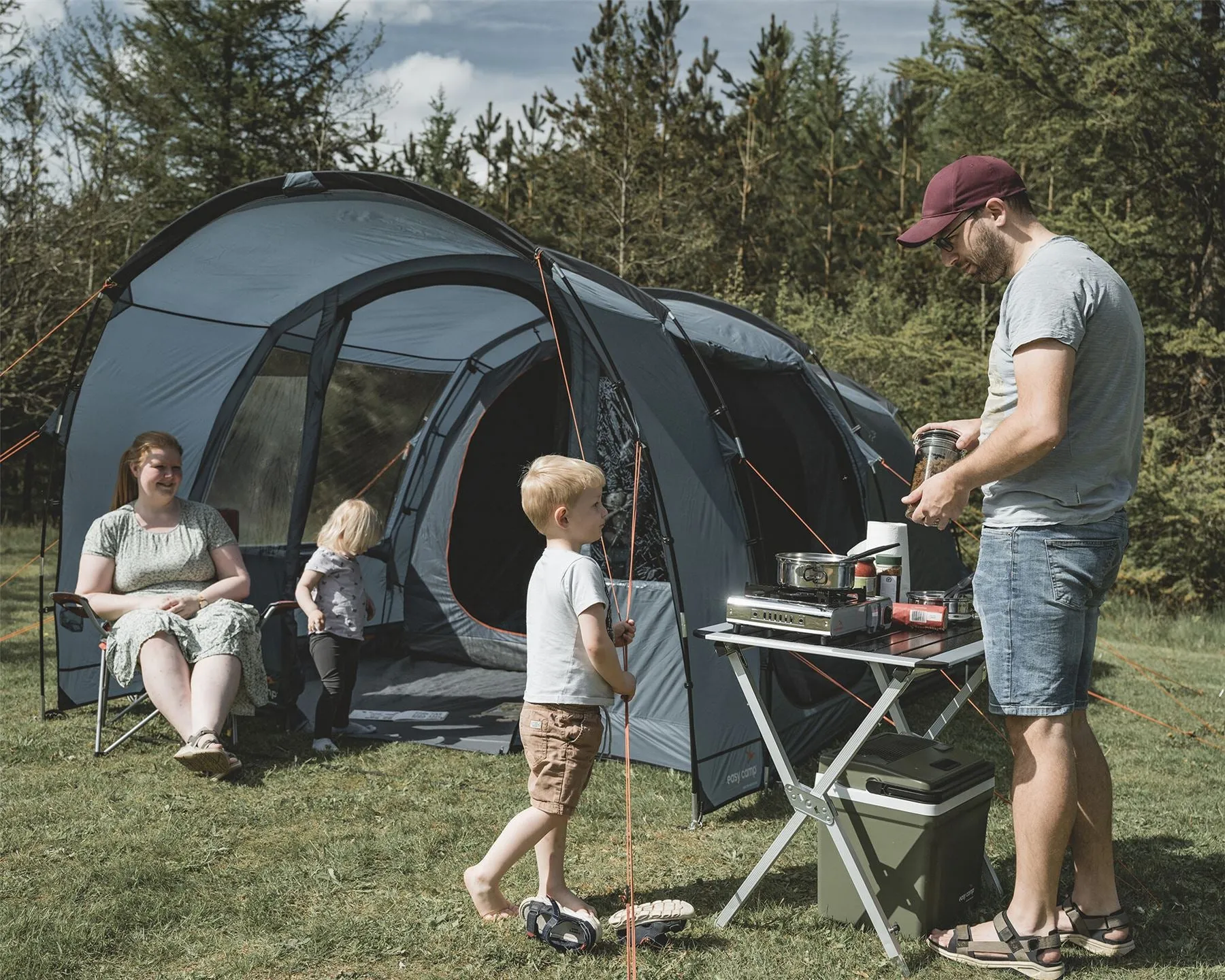 Easy Camp Skarvan 4 Pole Blue 4 Person Tent