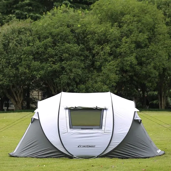 EchoSmile Camping Instant Tent, 2/4/6/8/10 Person Pop Up Tent, Water Resistant Dome Tent, Easy Setup for Camping Hiking and Outdoor, Portable Tent with Carry Bag, for 3 Seasons…