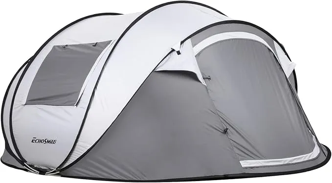 EchoSmile Camping Instant Tent, 2/4/6/8/10 Person Pop Up Tent, Water Resistant Dome Tent, Easy Setup for Camping Hiking and Outdoor, Portable Tent with Carry Bag, for 3 Seasons…