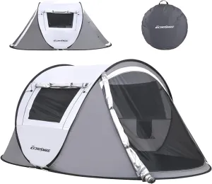 EchoSmile Camping Instant Tent, 2/4/6/8/10 Person Pop Up Tent, Water Resistant Dome Tent, Easy Setup for Camping Hiking and Outdoor, Portable Tent with Carry Bag, for 3 Seasons…