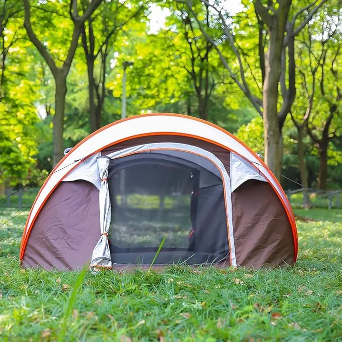 EchoSmile Camping Instant Tent, 2/4/6/8/10 Person Pop Up Tent, Water Resistant Dome Tent, Easy Setup for Camping Hiking and Outdoor, Portable Tent with Carry Bag, for 3 Seasons…