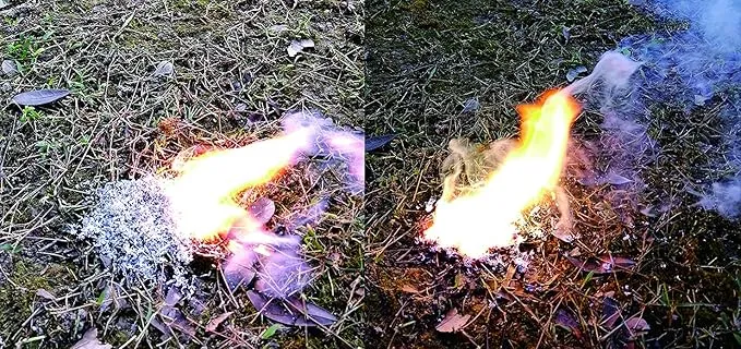 egreen Emergency Fire Starter Magnesium 10 Bags Ferro Rod Striker Weatherproof Matches Jute Rope for Camping Hiking Bushcrat Ourdoor Survival