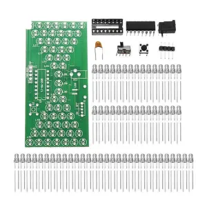 Electronic Hourglass DIY Kit Funny Electric Production Kits Precise with LED Lamps Double Layer PCB Board 84 * 40MM