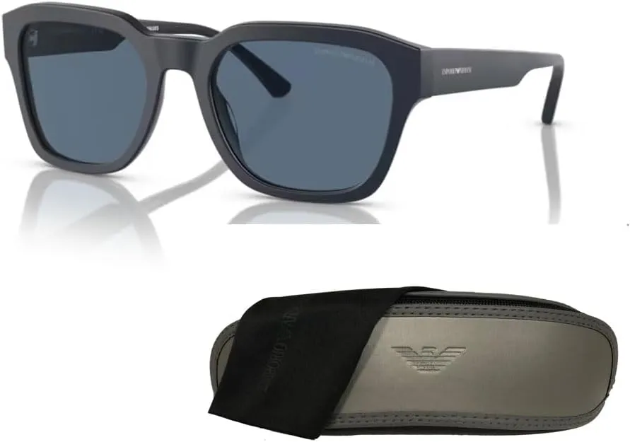 Emporio Armani EA4175 Square Sunglasses for Men   BUNDLE With Designer iWear Complimentary Eyewear Kit