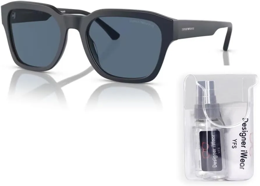 Emporio Armani EA4175 Square Sunglasses for Men   BUNDLE With Designer iWear Complimentary Eyewear Kit
