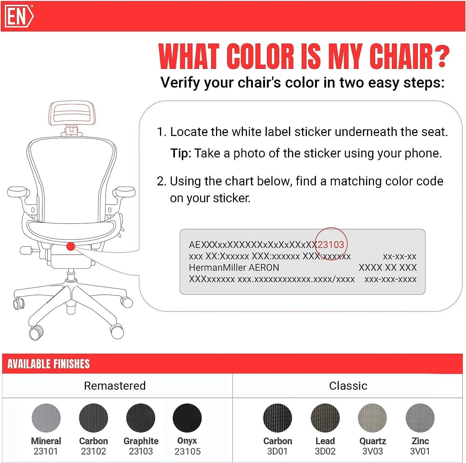 Engineered Now The Original Headrest for The Herman Miller Aeron Chair (H4 for Remastered, Mineral)