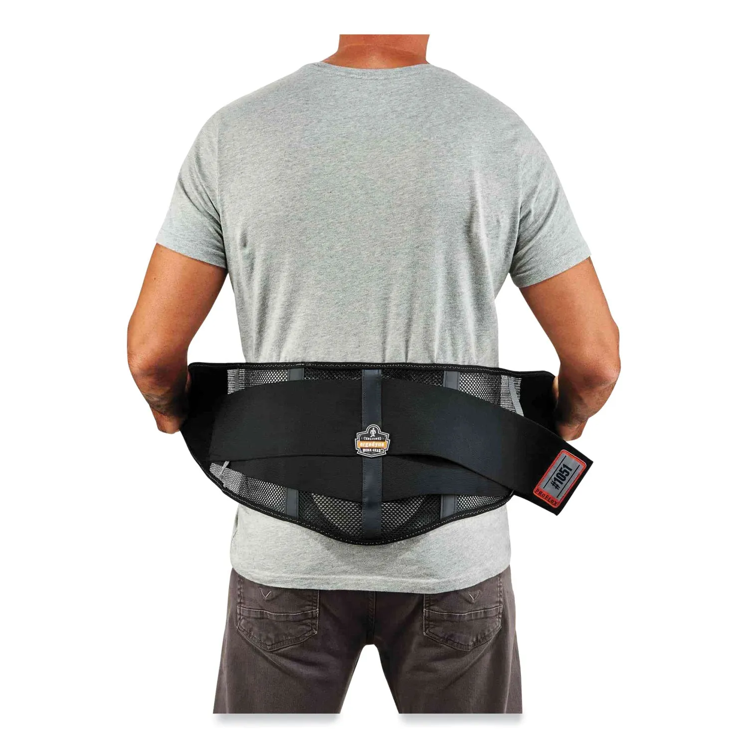 ergodyne® ProFlex 1051 Mesh Back Support, X-Large, 38" to 42" Waist, Black