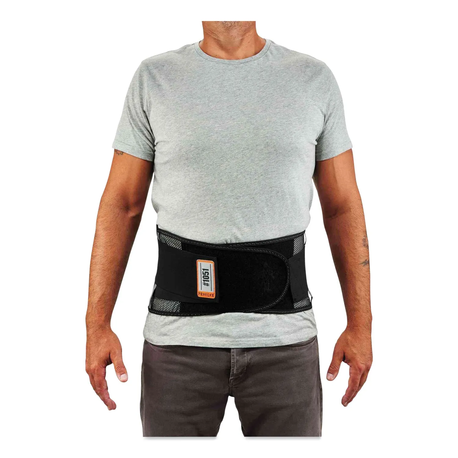 ergodyne® ProFlex 1051 Mesh Back Support, X-Large, 38" to 42" Waist, Black