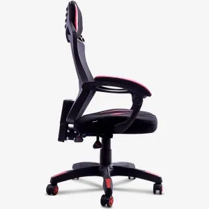 Ergonomic Gameing Chair Spider Track E-Sports Chair Home Computer Chair Office Chair Liftable Rotatable Slidable Red Black (Color : Breathable mesh)