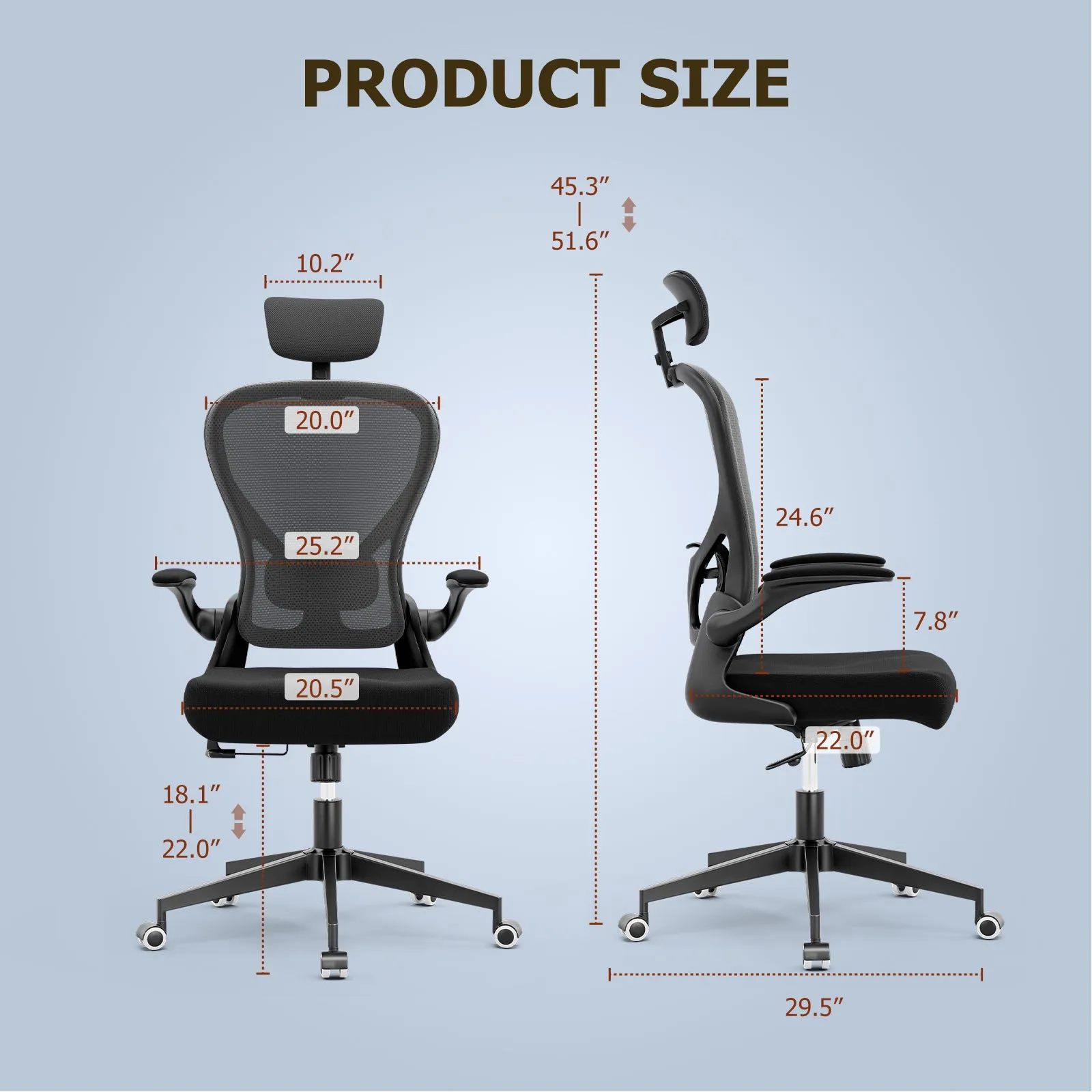 Ergonomic Mesh Office Chair - 889