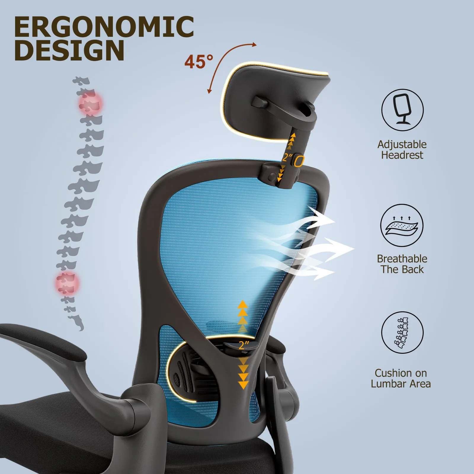 Ergonomic Mesh Office Chair - 889