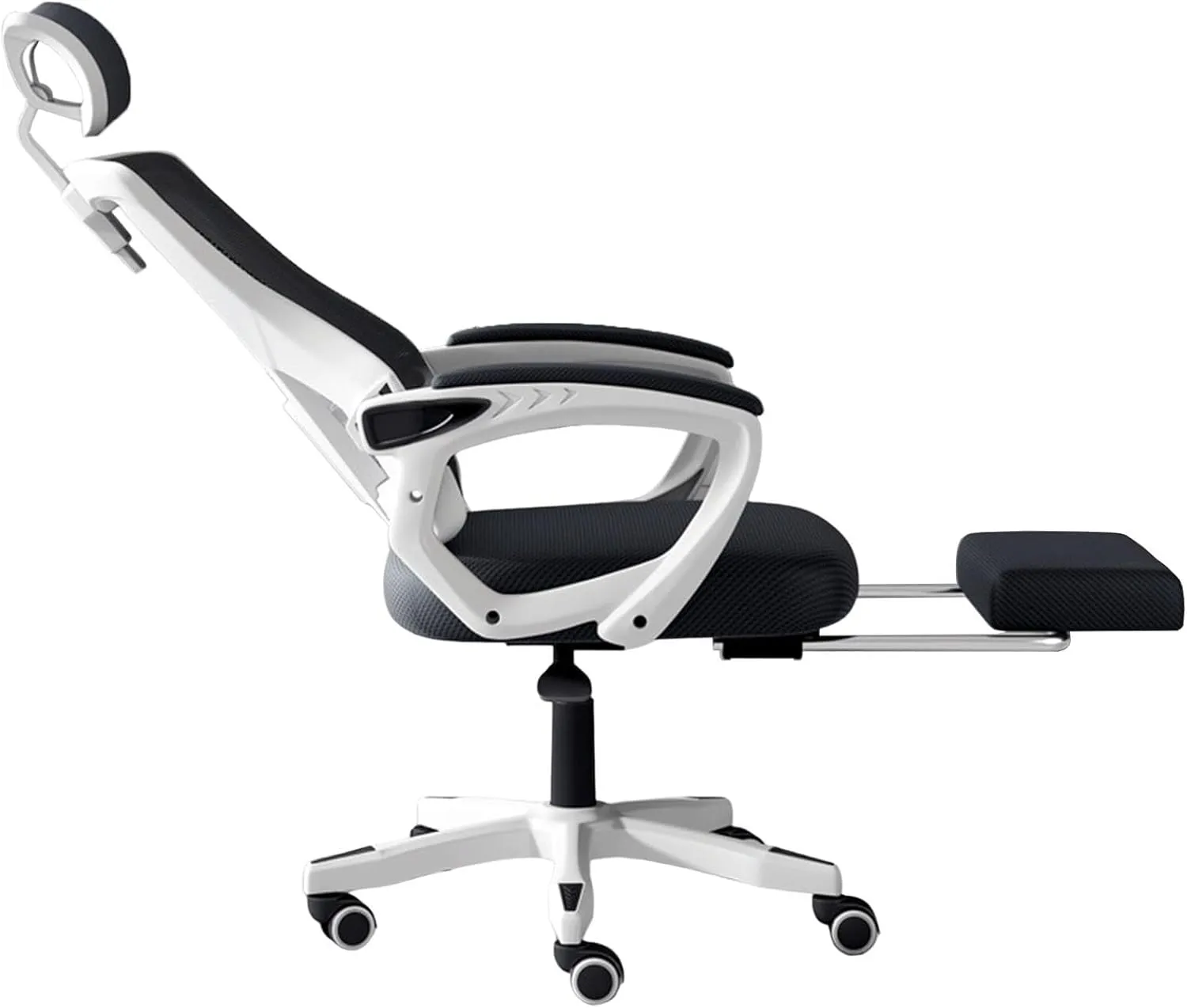 Ergonomic Mesh Office Chair with Footrest, Adjustable Headrest & Backrest, 360° Swivel, High Back Computer Desk Chair for Home Office, Executive Task Chair with Wheels
